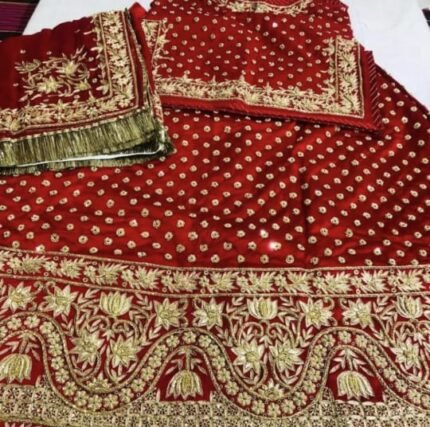 Bridal Poshak in Maroon